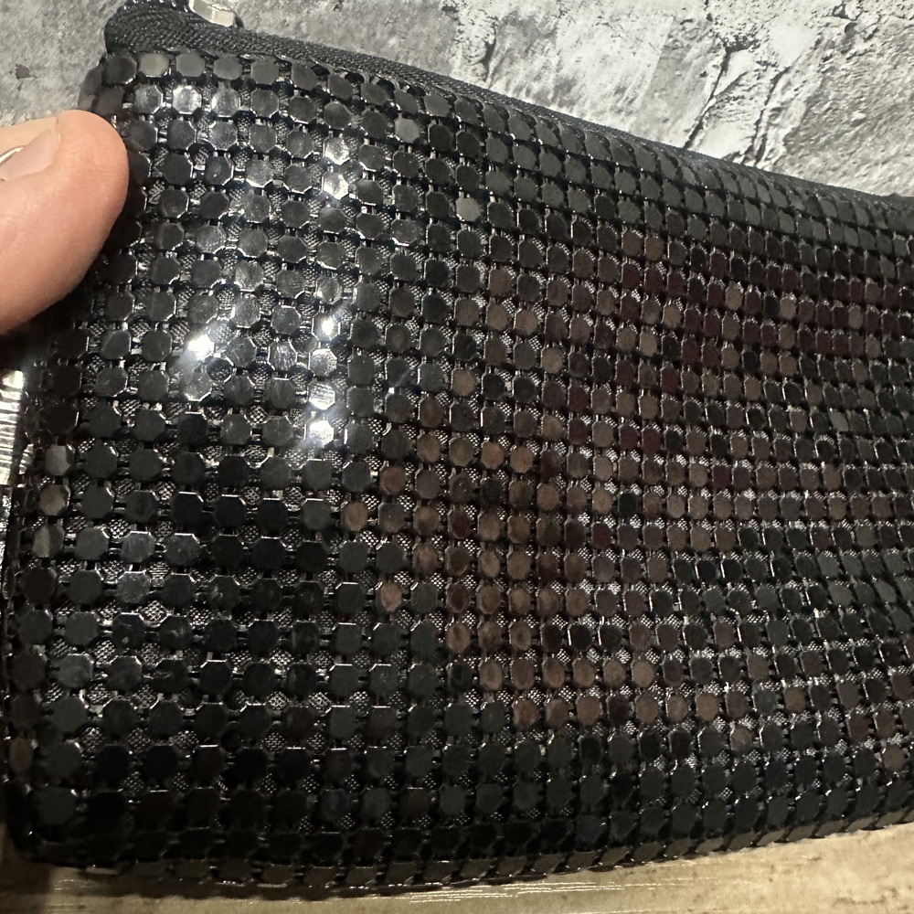 EUC Cruise Club Black Sequin Wristlet Clutch Purse - Picture 3 of 8